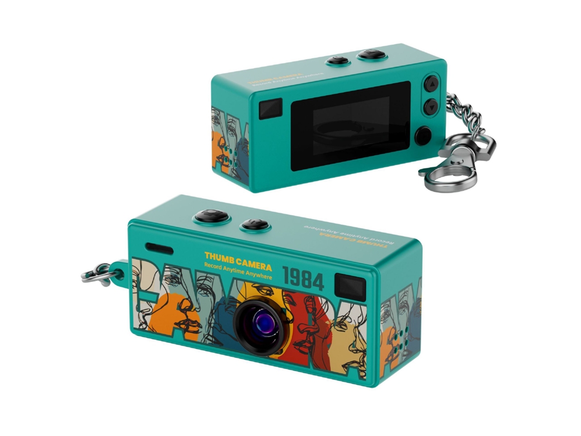 Mini Câmera Retrô 1080p MDUG ultracompacta com Flash verde 64g