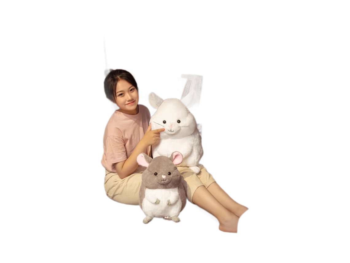 Brinquedo de Pelúcia Rato Estilo Japonês para Crianças Dormir, Boneca de Pano, Branco CHABERLU