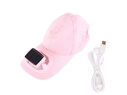 Chapéu com ventilador solar, ajustável, recarregável por USB (recarregável por energia solar, ajustável)