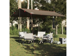 Vidaxl Lona De Campismo 366x306 Cm Impermeável Castanho