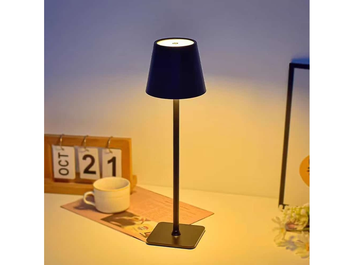 Luminária De Mesa Led, Recarregável, Toque, Para Cabeceira, Escritório, Sala Ou Ambiente Decorativo