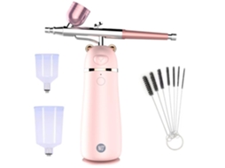 Kit de aerógrafo recarregável com compressor Zyy240309 8zzy rosa