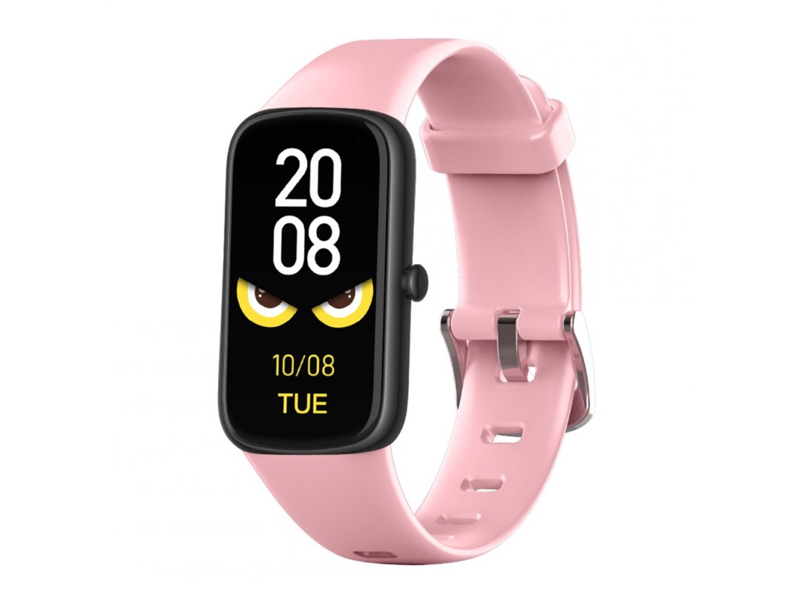 Smartwatch Pulso Ultrafino Monitor de Oxigênio no Sangue Contador de Passos Lembrete de Chamada À Prova D'Água Rosa