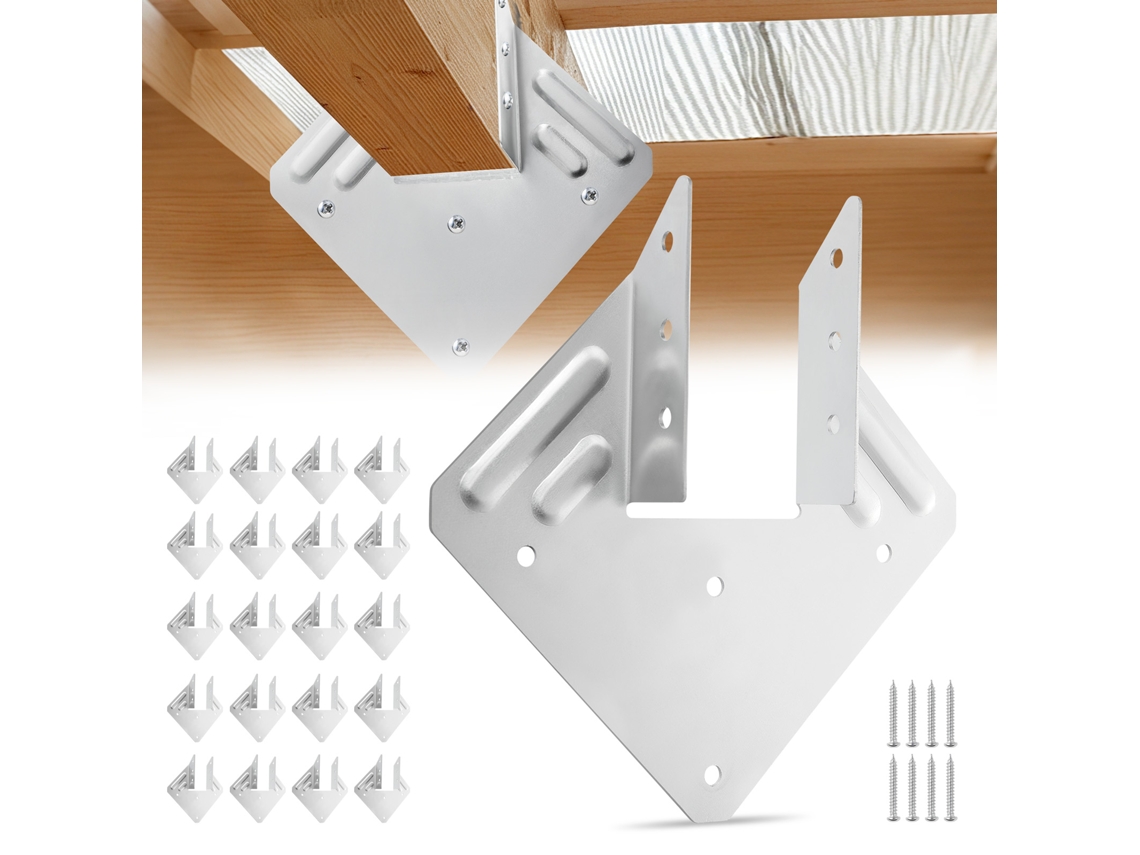 Braçadeiras Para Furacões Para Vigas De 135 X 40 X 63 Mm 25 Unidades Prateadas Vevor