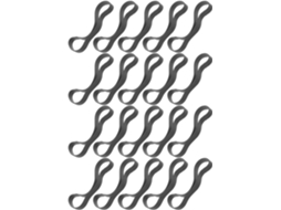 60 unidades de elásticos macios para cadernos e lousas, firmes e fáceis de usar.