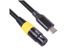 Lurelia Cabo Usb-c Xlr Macho/fêmea 3 Pinos, Para Teclados, Pianos E Sintetizadores, Microfones