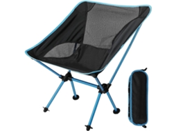 Cadeira de Camping Dobrável Telescópica Ajustável em Vermelho AQUAFORGE