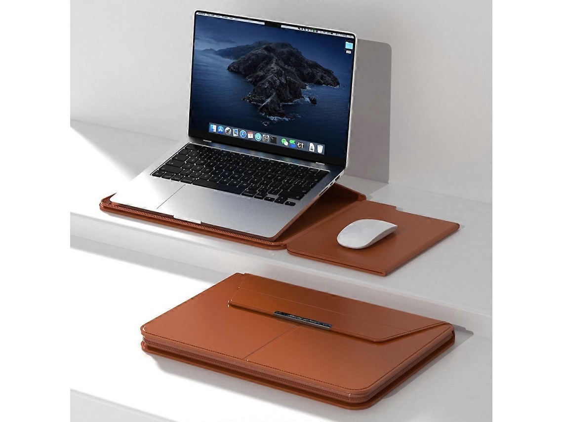 Bolsa Multifuncional Para Laptop Em Pu Com Suporte Magnético, Divisórias Internas E Função De Mouse Pad. Olysi Shop