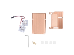 Caja Protectora de Color Dorado de Aluminio com Dissipação de Calor para Raspberry Pi 4