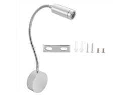 Lâmpada de Parede Flexível 1w, Luz de Leitura Noturna, Ajustável, 85v-265v, Quarto | S/MARCA