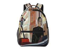 Mochila Carmen Sandiego Para Estudantes, Leve E Elegante, Impermeável E Com Alça De Ombro Ajustável, 10 Unidades