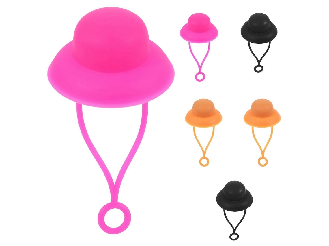 6 Tampas De Silicone Para Canudos Reutilizáveis