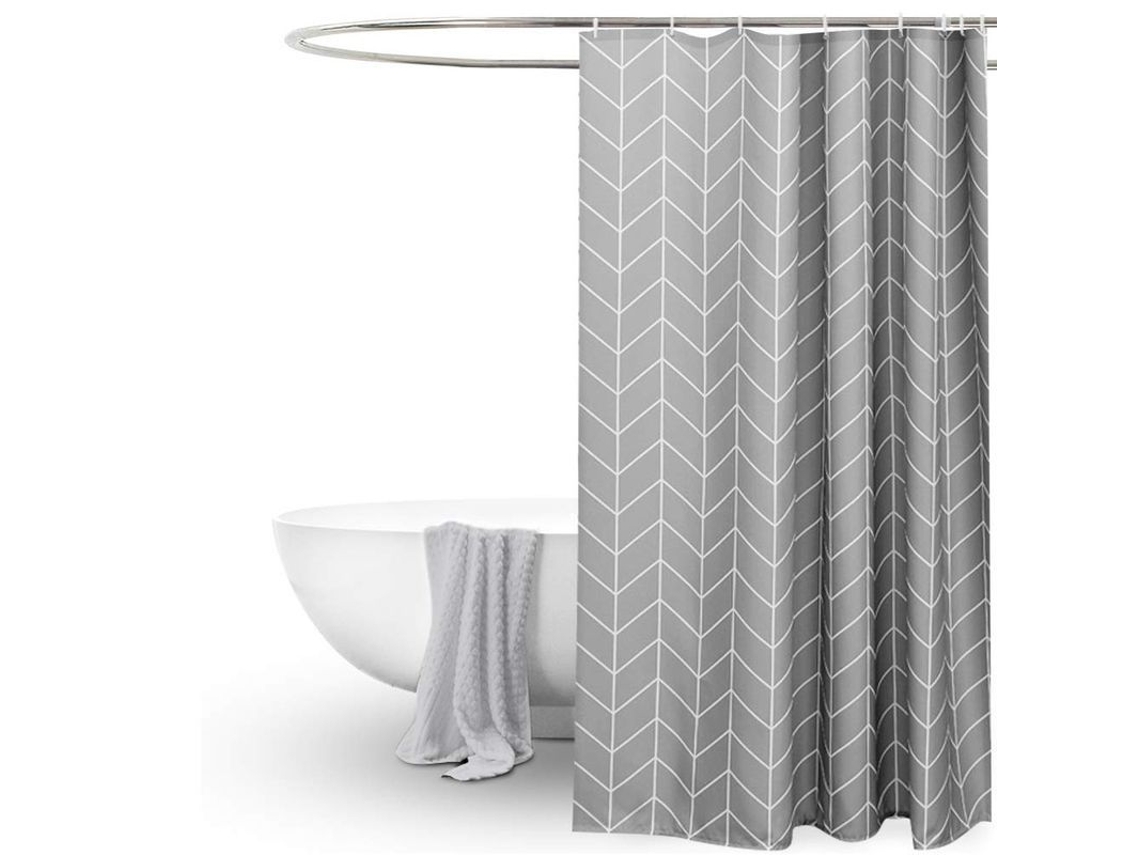 2026-cortina De Ducha Gris Con Patrón Geométrico, 200x200cm, Impermeable, Resistente Al Moho