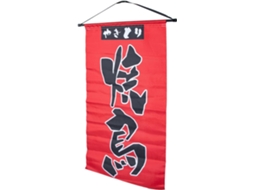 Bandeira de Poliéster Vermelha Estilo Japonês para Restaurante. Decoração para Pendurar em Restaurantes Izakaya CHABERLU