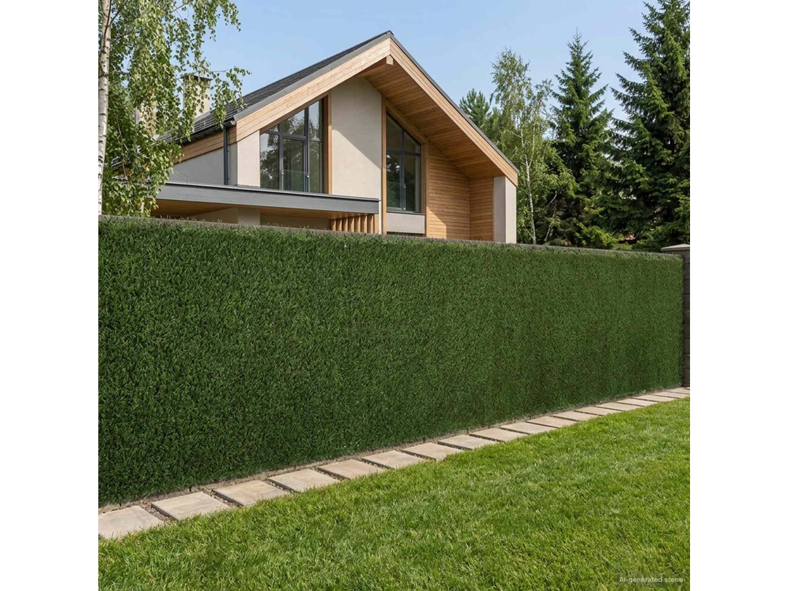 Vidaxl Cerca Artificial Verde Claro 1 X 3 M Pvc E Aço