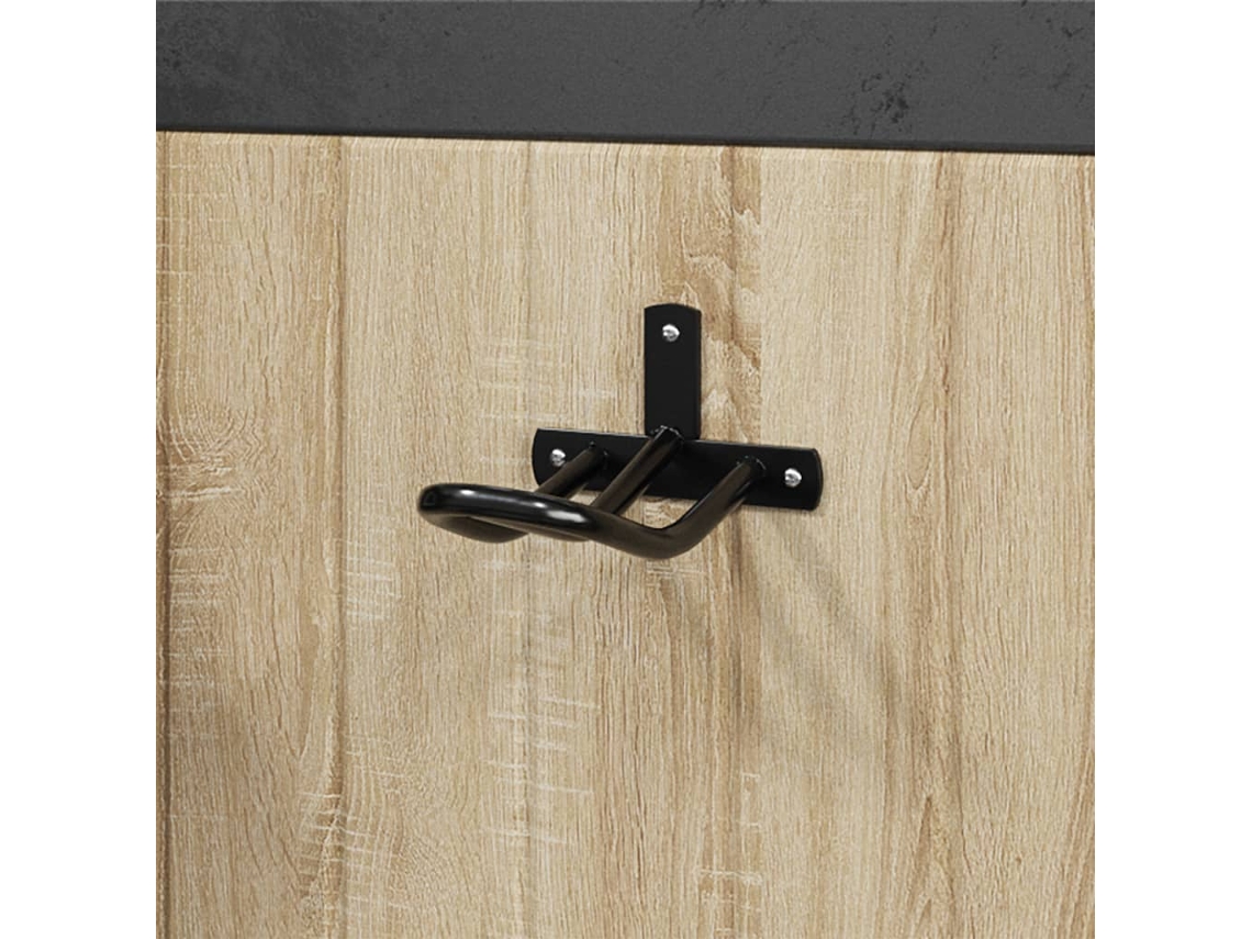 Vidaxl Suporte Para Brida De Parede Ferro Preto