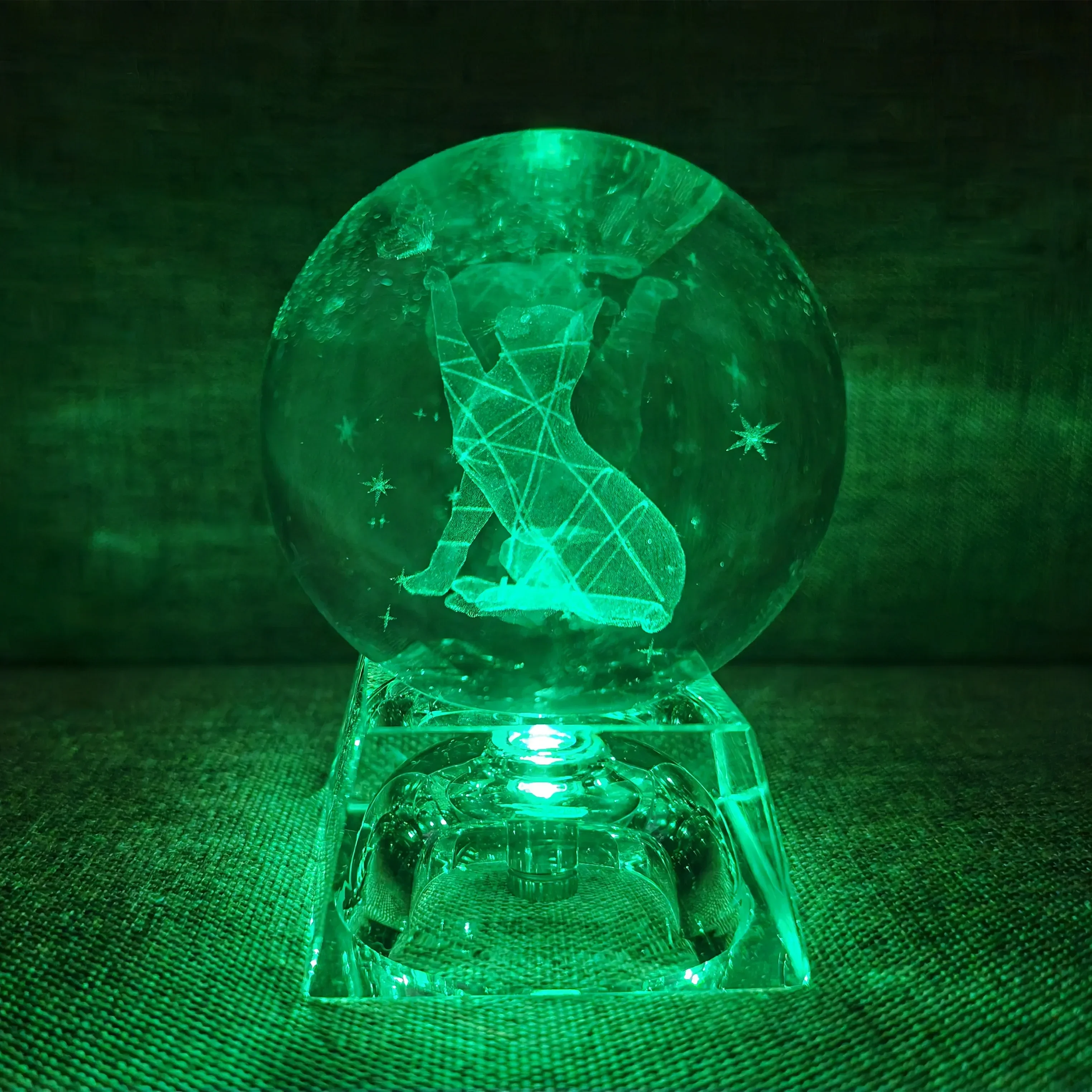 Bola de Cristal Led, Bola de Vidro 3d, Decoração para Casa, Enfeite para Presente de Dia Dos Namorados. MDUG