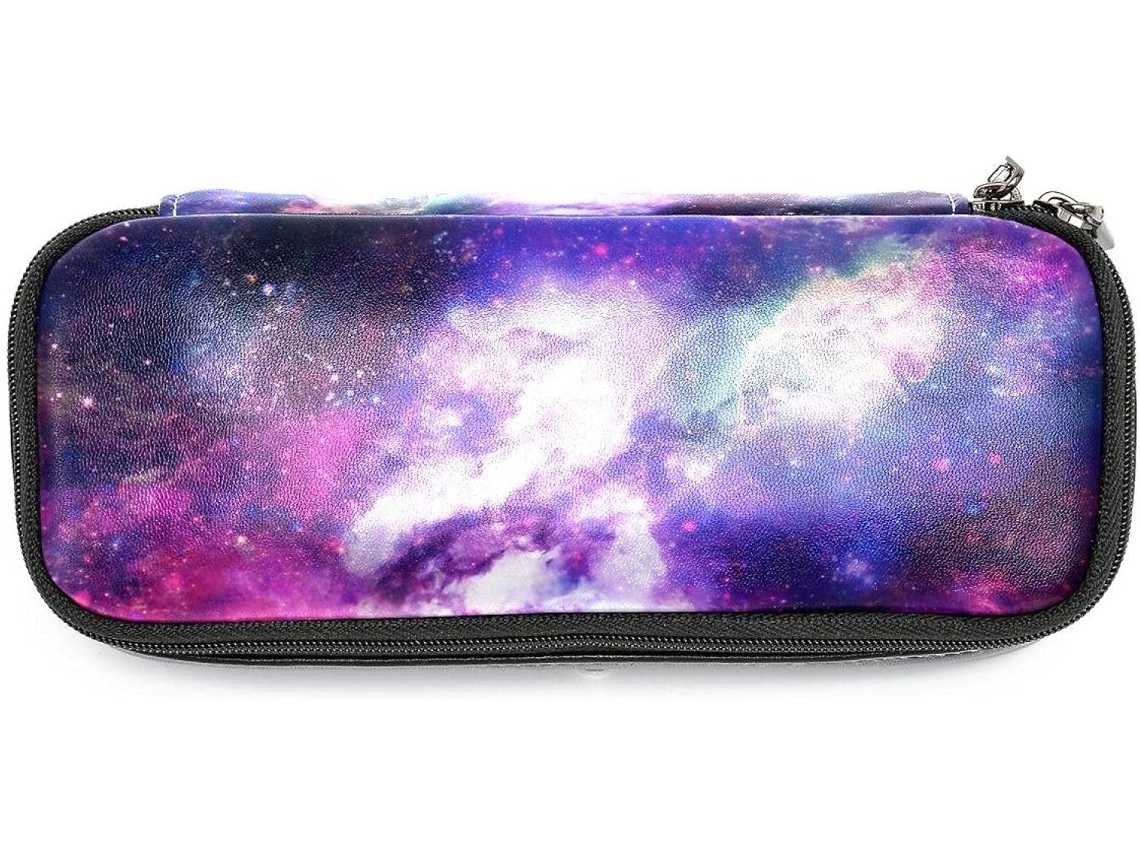 Estojo Lápis Com Estampa De Galáxia, Universo E Nebulosa Grande Capacidade, Ideal Organizar Canetas, Maquiagem