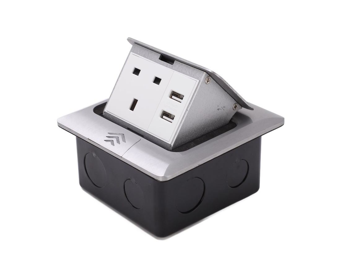 Laxiscreed Interface De Soquete De Mesa Com Dual Usb Para Superfícies De Apoio