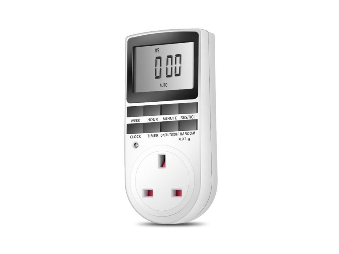 Tomada digital programável AQUAFORGE 230 V 13A para 7 dias ou 12/24h