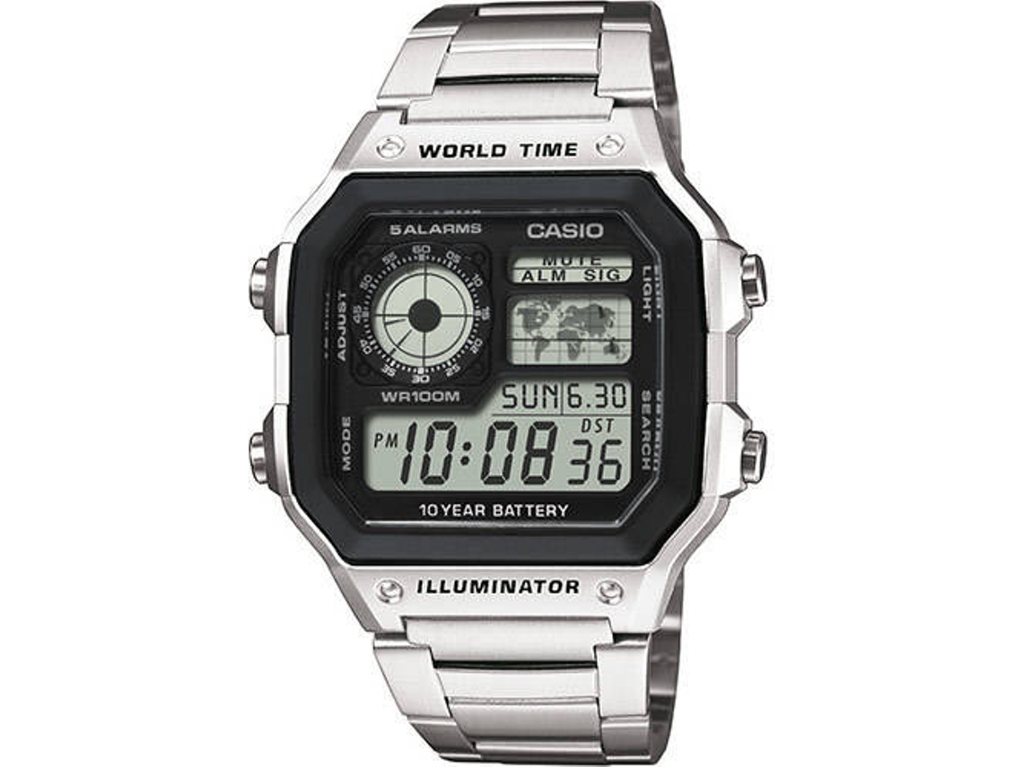 Relógio Digital CASIO Homem (Metal - Prateado)