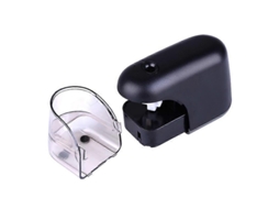 Apontador elétrico Slowmoose com luz LED que acende ao apontar o lápis (preto)
