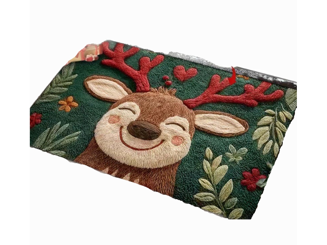 Tapete De Chão Em Imitação De Caxemira,40x60cm,com Tema Natalino–tapete Resistente,tapete Para Sala De Estar,tapete Antiderrapante Para Entrada.