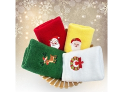 Toalhas de Natal, Pacote com 4 Unidades, de Algodão AQUAFORGE