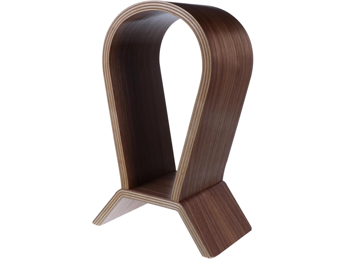 Tofficu Support Robuste Audio Naturel Casque En De Noyer Pour Bois Rangement Décoration Pour Écouteurs