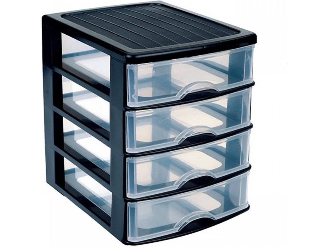 Cómoda Guadiana ACAN 4 gavetas (Sortido - Plástico - 23 x 17,5 x 21 cm)