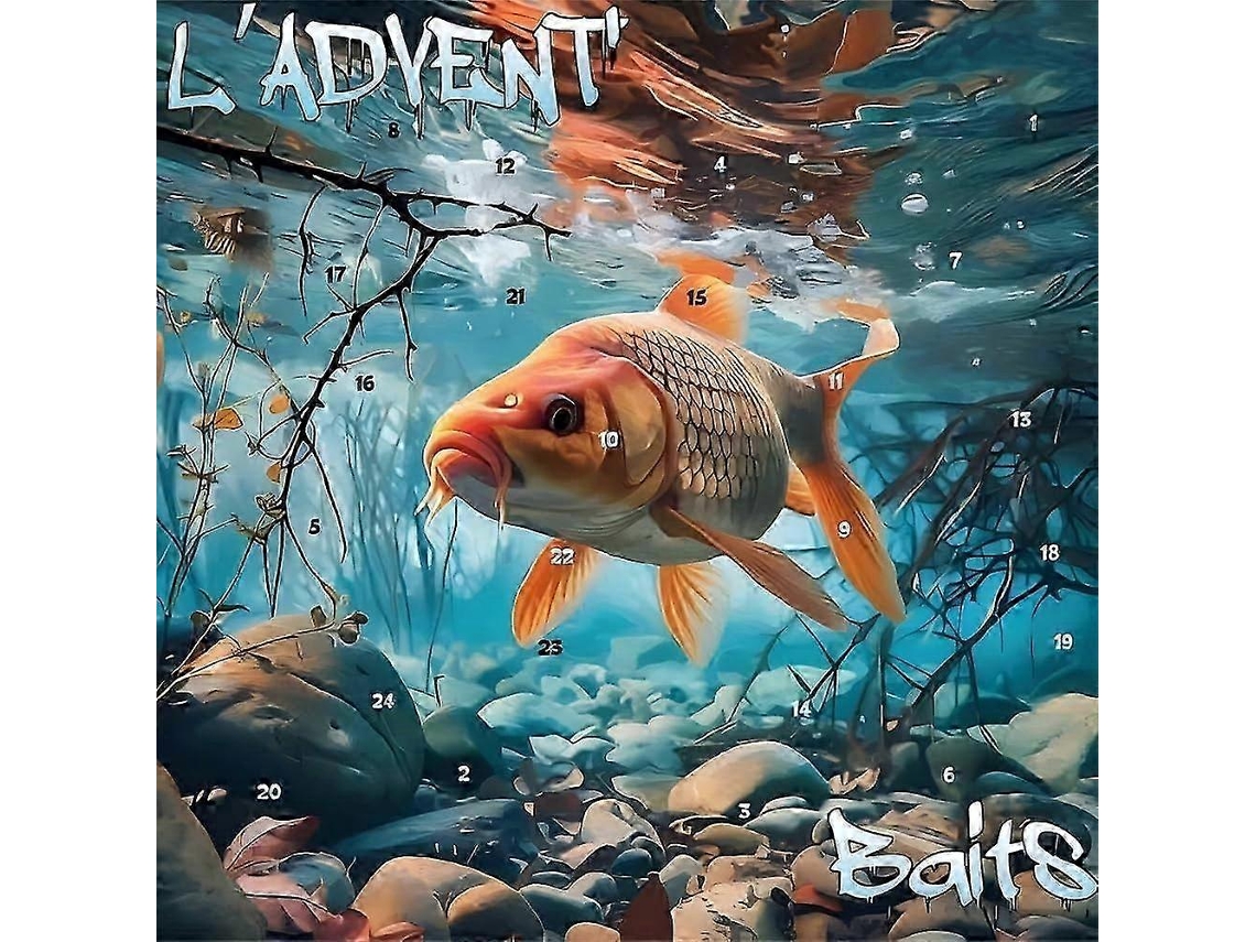Calendário Do Advento Para Pesca Compatível Com Natal - Coleção De 24 Iscas Para Carpa