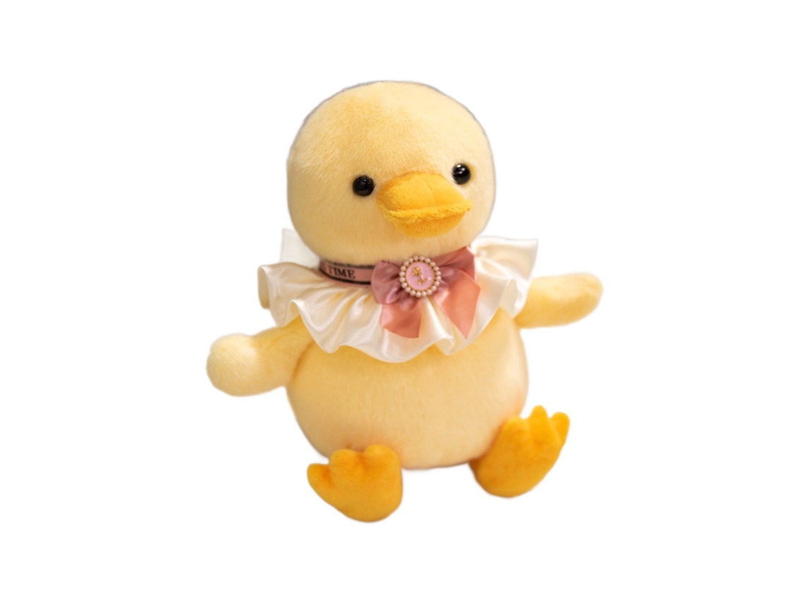 Bichinho de Pelúcia Fofo com Babador de Renda Coelho Branco Presente Corporativo CHABERLU