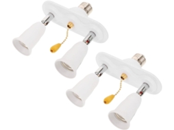 Adaptador Para Soquete E27/e26, Interruptor De Corrente, Base De Plástico, 2 Peças, Conversor De Lâm Gokoco