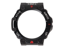 Capa Protetora Bumper para Amazfit T Rex 2 Impacto Resistente Preto Vermelho Branco