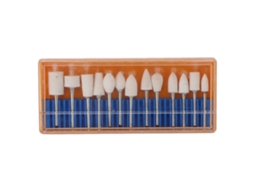 Conjunto de 13 peças de cabeças de lã Lixa para jade polimérico, cerâmica, vidro e metal.