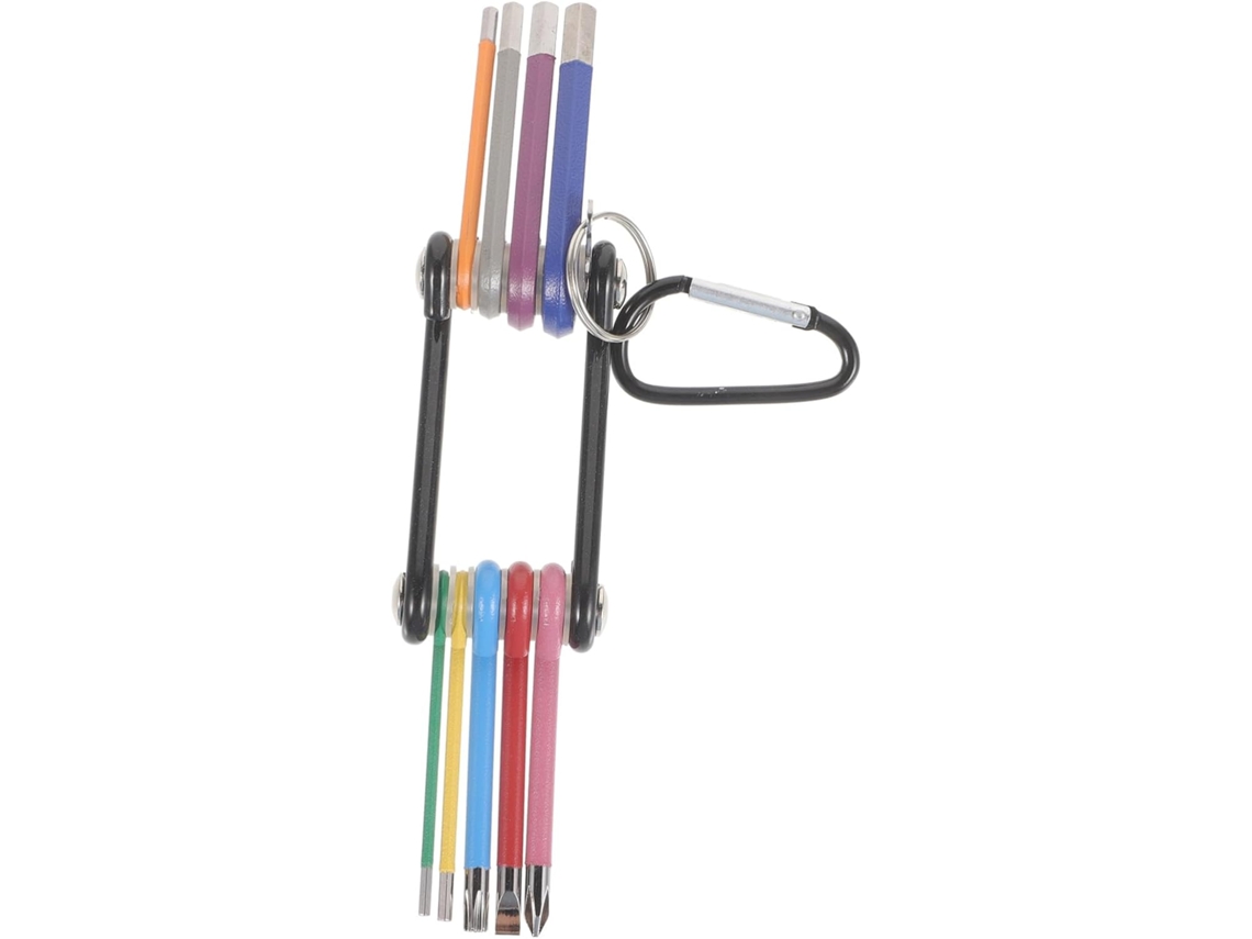 Conjunto de chaves multifuncionais coloridas para bicicletas, motocicletas e reparos domésticos. Conjunto compacto...