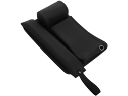 Organizador de armazenamento para banco de carro com porta-copos e compartimento no console.