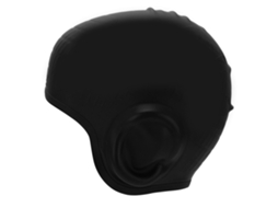 Boné de Silicone Impermeável Natação Proteção Auricular Adulto Preto