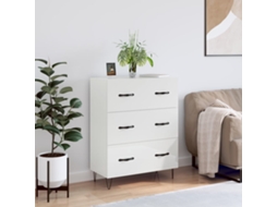 Aparador 69,5x34x90 cm Madera Procesada Blanco Brillo