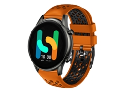 Bracelete de Smartwatch para Xiaomi Haylou RT2 LS10 22mm de silicone respirável de duas cores (laranja + preto)