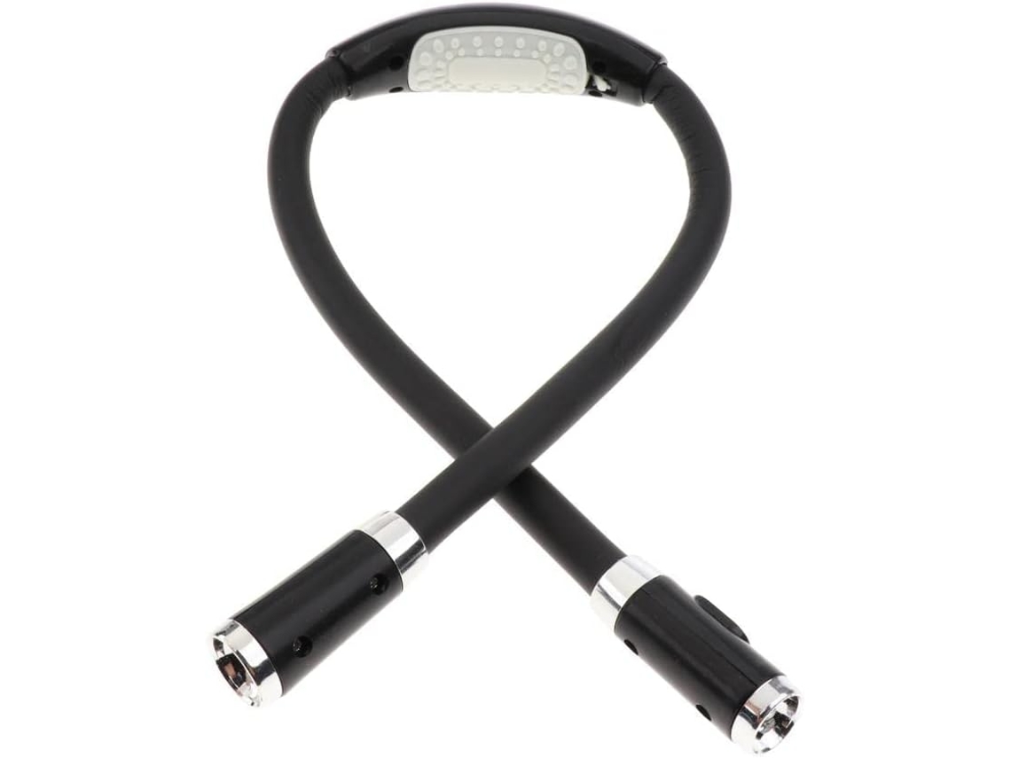 Luz De Leitura Portátil Led Flexível B Baosity Para Usar No Pescoço, Ideal Para Corrida, Preta