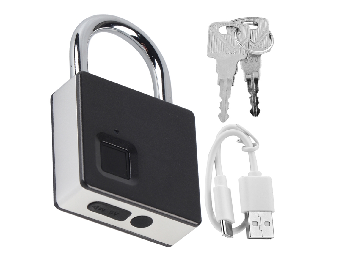 Fipilock Cadeado De Impressão Digital (anti-roubo, Resistente À Ferrugem)