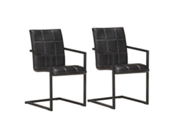 Dining Chair, Dining Chairs Vidaxl Preto Couro (n/a)