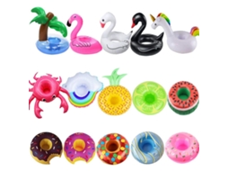 Porta-copos Inflável, Pacote Com 15 Unidades, Suporte Inflável Para Caneca Em Formato De Flamingo Para Festas Na Piscina.