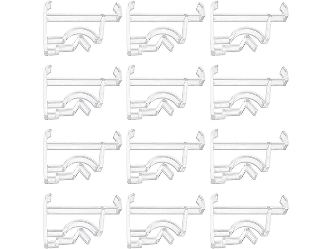 Cabilock Conjunto De 12-presilhas Transparentes Ocultas 5cm Para Cortinas Venezianas, Plástico Durável E Design