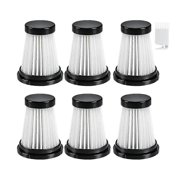 6 Filtros Hepa para Aspirador de Pó K12/ Pro K13 e Aspirador de Pó Portátil Genius Invictus 1.0/2.0, Conforme Mostrado na Imagem BRILVIBERA