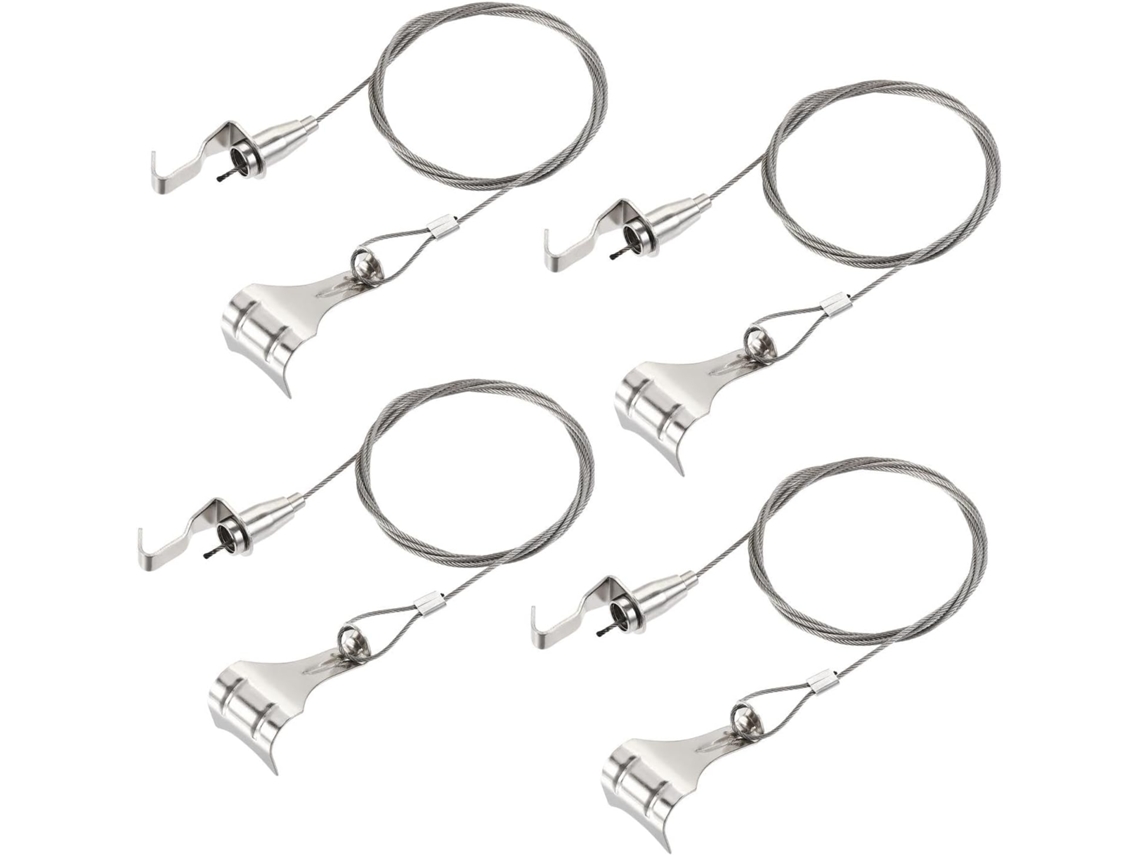 Kit De Fios Para Pendurar Quadros Jkapcyjfhf, 4 Unidades De Fio 1, 5m Com Gancho Em S Grande, Suporta Até 30kg