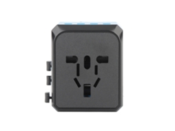 Laxiscreed Adaptador Universal De Viagem Com 4 Portos Usb Para Uso Mundial Portátil