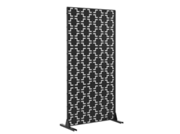 Divisória Basciano com Design Atrativo em Aço 180X90X40Cm Preto CASA.PRO