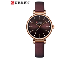 Relógio Feminino , em Couro Genuíno, Simples e Elegante. MDUG (marrom)